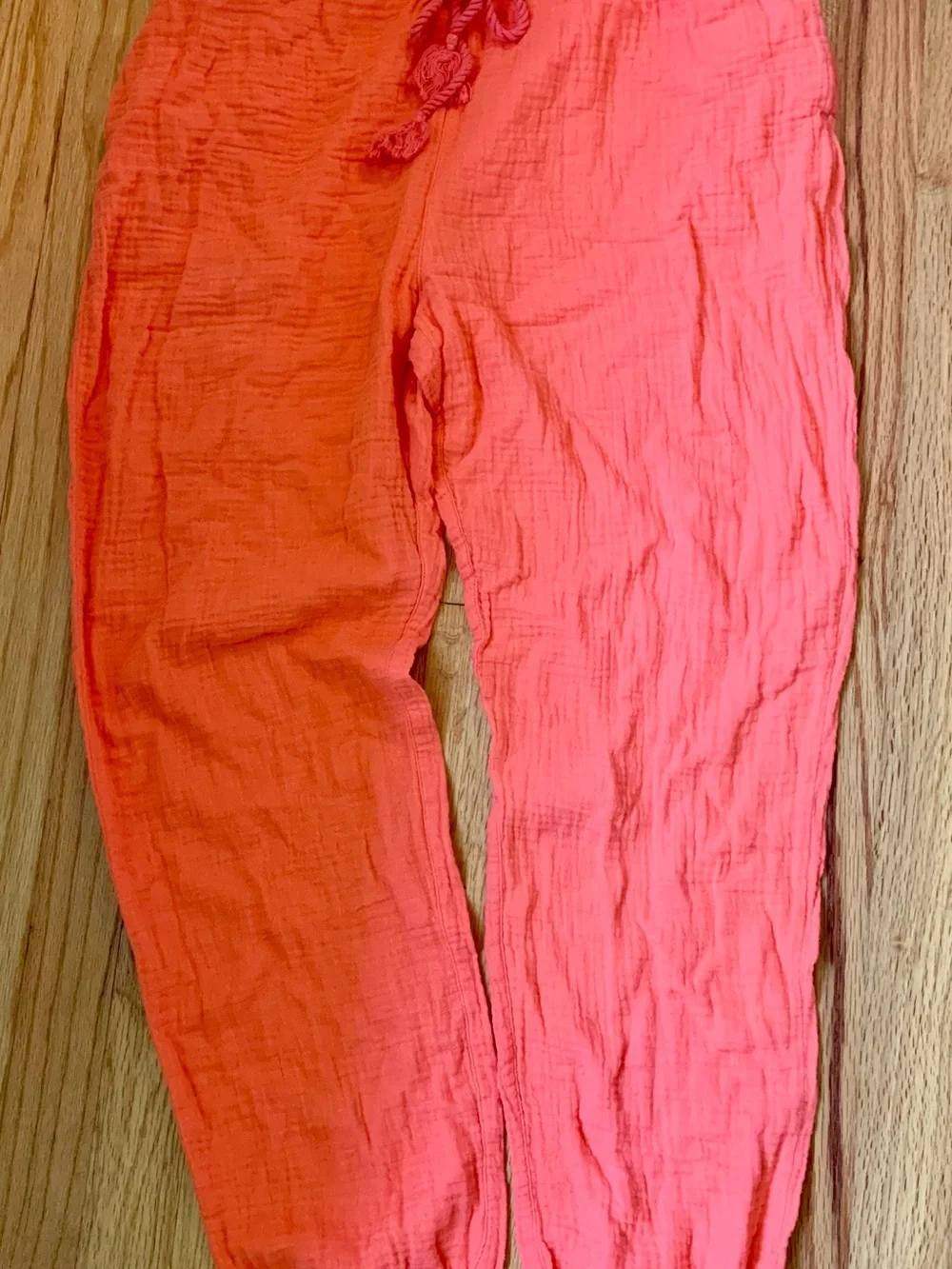 PJ Salvage Coral Pink Two-Piece Pajama Set with Leaf Print Robe